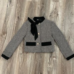 Two Zara blazers and silk skirt
